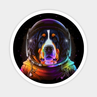 Bernese Mountain Dog Astronaut in Outer Space Funny Cosmic Explorer Magnet